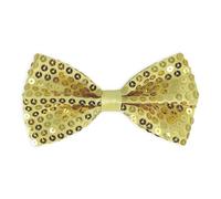 Pajarita infantil con purpurina, pajarita de lentejuelas para niños de 3 a 8 años de edad, con longitud ajustable para carnaval DE- BT-G3, dorado, Talla única