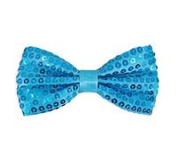 Pajarita infantil con purpurina, pajarita de lentejuelas para niños de 3 a 8 años de edad, con longitud ajustable para carnaval DE- BT-G3, azul claro, Talla única