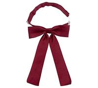 Pajarita japonesa preatada de seda para mujer, corbata kawaii para fiesta WBT-8, Rojo oscuro, talla única