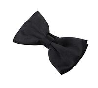Pajarita para hombre para fiesta de boda - Pajarita de esmoquin ajustable de color sólido Pajaritas formales pre atadas de seda elegante (Negro)