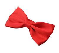 Pajarita para hombre para fiesta de boda - Pajarita de esmoquin ajustable de color sólido Pajaritas formales pre atadas de seda elegante (Rojo)