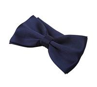 Pajarita para hombre para fiesta de boda - Pajarita de esmoquin ajustable de color sólido Pajaritas formales pre atadas de seda elegante (Azul marino oscuro)