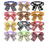Pajarita para Perro 50/100 Uds Corbatas a Cuadros for Perros for Mini Pajaritas pequeñas Ajustables for Mascotas Pajarita for Gatos for Suministros(50pcs)