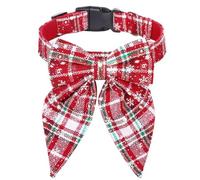 Pajarita para Perro Collares de algodón con Lazo Copo Nieve for Perros, Accesorios for Gatos y Cachorros, Collar for pequeños Grandes(Color 3,M)
