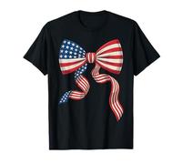 Pajarita patriótica con bandera estadounidense para niñas y mujeres, 4 de julio Camiseta