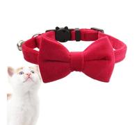 Pajaritas para perro, collar ajustable para mascotas con campana extraíble, terciopelo suave, accesorios de boda para el hogar, viajes, sesión de fotos, elegante pajarita para cachorros para mascotas