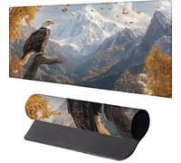 PáJaro Alfombrilla Ratón 1000 x 500 x 3mm Alfombrilla EscritorioNegro Mouse Pad con Bordes Cosidos Impermeable Base de Goma Antideslizante Tapete Rato Escritorio Para Accesorios de Oficina, Regalo O-1