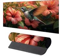 PáJaro Alfombrilla Ratón 600 x 300 mm Alfombrilla EscritorioVerde Mouse Pad con Bordes Cosidos Impermeable Base de Goma Antideslizante Tapete Rato Escritorio para Accesorios de Oficina, Regalo H-Y