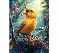 Pájaro amarillo con una corona festiva Rompecabezas 1000 Piezas Cartón Para Mayores Dibujo Animado de Paisajes de Cuento de Hadas Terapia Ocupacional Regalo Corporativo Garantía Satisfacción Regalo Re