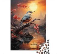 Pájaro Azul Rompecabezas Aguas Lunares 1000 Piezas Papel Reciclado Regalo Hombre Mujer Juego Educativo Relajante 70x50cm/1000pcs