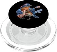 Pájaro Azulejo Gorjicanelo Toca Bajo Guitarra Rock PopSockets PopGrip para MagSafe