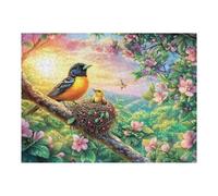 Pájaro Campo de Flores Puzzles 500 Piezas Maquetas 3D Construir Sin Pegamento Rompecabezas Educativo para Familia Desafío Intelectual Decoración Hogar 500 PCS