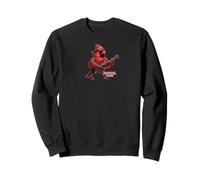 Pájaro Cardenal Rojo Toca Guitarra Eléctrica Rock Sudadera