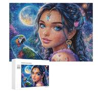 Pájaro Colorido Gigante sobre el Castillo de la montaña Puzzle 300 Piezas para Adolescentes 14+ Juego Educativo Pensamiento Crítico Regalo para Estudios 300 PCS