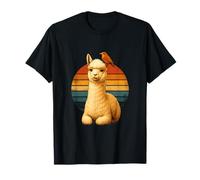 Pájaro de Alpaca Retro al Atardecer, Lindos Amigos de Animales Camiseta