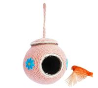 Pájaro de coco,Pajarera de simulación de cáscara de coco natural tejida a mano | Cama de casa de de pájaro antimordida, casa de anidación de cría para pájaro loro periquito periquito Lovebird can