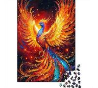 pájaro de Fuego de Fénix 1000 Piezas Cartón Resistente Rompecabezas Clásicos para Adultos Niños Imposible Difícil Desafío Descompresión Y Decoración De Paredes Idea De Regalo 52x38cm/1000pcs