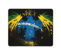 Pájaro De La Bandera De Brasil Mouse Pad Bordes Cosidos Alfombrilla De Escritorio Antideslizante Mousepad para Oficina Pc Hogar 25X30Cm