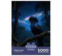 Pájaro del Paraíso1000 Piezas Rompecabezas Fácil A Medio para Principiantes Reconocimiento De Formas Entrenamiento Visual Pájaro Regalo De Cumpleaños 70x50cm/1000pcs