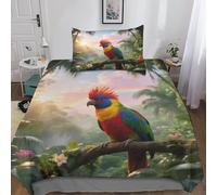 Pájaro del ParaísoRománticoPájaro Funda De Edredón Y Juego Completo De Ropa De Cama, Material Cómodo Y Duradero, Excelente como Regalo Single（135x200cm）