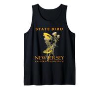 Pájaro del territorio de Nueva Jersey El jilguero oriental 2 Camiseta sin Mangas