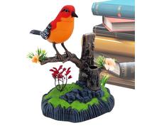 Pájaro Electrónico de Simulación | Organizador de Bolígrafos con Chirrido,Mascota Electrónica Realista Decorativa para Escritorio de Dormitorio Sala de Estar Escuela Cocina Infantil Navidad y