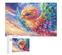 Pájaro en Rama de florecimiento con Mariposas Puzzle 1000 Piezas para Mayores Ocio En Casa Entrenamiento del Pensamiento Regalo para Comodidad 1000 PCS