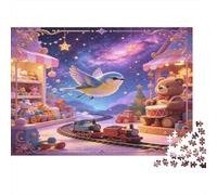Pájaro Fantasía Cielo Nocturno Puzzle de 1000 Piezas Material Papel para Adultos Vía Tren Relajación Concentración Familia Regalo Decoración 38x26cm/1000pcs