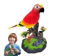 Pájaro Hablando electrónico - Juguete de Loro de Voz Realista, electrónico Interactivo para Mascotas, decoración Divertida de imitación de Loro | Decoración de pájaro Cantor