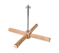 Pájaro jaula de asiento giratorio juguete de madera | Percha para pájaros contra el aburrimiento para el cuidado de picos y garras, diversión para masticar y simulación de
