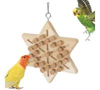 Pájaro Masticar Cork - Parrot Biting Puzzle Toy | Juego De Madera Interactivo Para Ocultar Bocadillos, Un Juguete De Actividad De Entrenamiento Para Loros Pequeños Medios, La Estimulación Emocional,