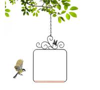 Pájaro oscilante | Percha de pájaro de metal con cadena | Decoración de | Metal bird swing con cadena colgante proporciona una perca restante estable mientras mejora el jardín y el patio trasero