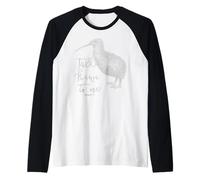 Pájaro Que Dice: Háblame de Kiwi. Gag de Recuerdo de Viaje Camiseta Manga Raglan