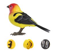 Pájaro robot, juguete eléctrico para pájaros que cantan y cantan, activado por movimiento y sonido, simulación con pilas, lindos juguetes interactivos para niños, figuras de juguete con canto am
