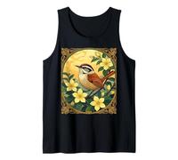 Pájaro Thryothorus Entre Flores de jazmín Amarillo Camiseta sin Mangas