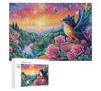 Pájaro Volando en el Cielo del sueño Pastel Puzzle 300 Piezas para Mayores Tiempo Libre Interior Entrenamiento De Memoria Regalo para Jubilación 300 PCS