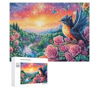 Pájaro Volando en el Cielo del sueño Pastel Puzzle 500 Piezas para Mayores Tiempo Libre Interior Entrenamiento De Memoria Regalo para Jubilación 500 PCS