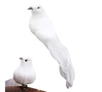 Pájaros artificiales, manualidades de decoración navideña, 5.12 x 1.57 x 1.18 pulgadas, adornos realistas de pájaros sintéticos para defensores de la paz, diseñadores de interiores, organizadores de