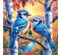 Pájaros Azules en el árbol Puzzle 100 Piezas Papel Adolescentes Actividad Días Libres Actividad Mente Colección Rompecabezas Regalo Creativo 28x28cm