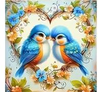 Pájaros de corazón de Flores Puzzle 200 Piezas,Rompecabezas DIY Adultos,Puzle Clásico para Adultos Entretenimiento Creativo, Juegos Desafiantes