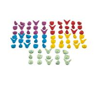 Pájaros de Dueto Multicolor para Wingspan Asia - 75 Piezas