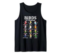 Pájaros de Navidad Lindo Kawaii Navidad 2025 Camiseta sin Mangas