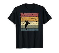 Pájaros en una línea y Hombre en Alambre Retro Vintage Bird Camiseta, Hombre, Negro, 6XL