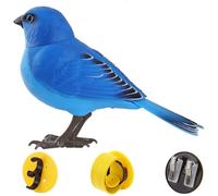 Pájaros Pájaros cantores activados por sonido y movimiento de 5, 3x3, 5 pulgadas con ratón móvil y cabeza Juguete de pájaro de simulación con pilas para juguetes para niños Decoración de jardín