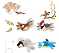 Pajaros para Gatos, PáJaro Volador para Gatos, Pajaro Volador Juguete para Gatos, Juguete Gato Pajaro Volador, Pajaro Que Vuela Para Gatos, Flapping Bird Cat Toy, Flying Bird Cat Toy (4Pcs-Mix)
