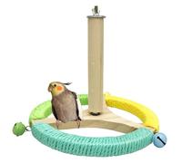 Pájaros para jaula, rango de visión para jaulas | Perch de madera para loro Interactive Shotes Toy | Accesorio giratorio para jaula de pájaros, rueda de entrenamiento enriquecida para interiores y