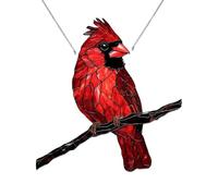 Pájaros Para Manualidades - Decoración Colgante Plana 2D, Cardenal Rojo, Accesorio Artístico Para Colgar | Pieza Decorativa Navideña Para Árbol De Navidad, Jardín, Ventana, Hogar, Pared, Coche,