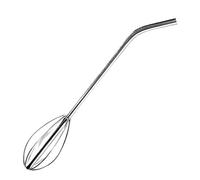 Pajita batidora de metal reutilizable resistente al calor para mezclar bebidas, agitador largo de bebidas con diseño de acero inoxidable, popote versátil para batidos de , en polvo, cacao