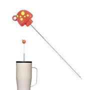 Pajita | Cepillo de limpieza largo | Cepillo de limpieza en espiral para vasos de aprendizaje de bebedores, garrafas, comederos de pájaros, cocina, dormitorio universitario, apartamento