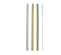 Pajita De Acero Inoxidable 3Pcs Reusable Heart Shaped Drinking Straw With Brush Stainless Steel Straws For Juice Milk Tea Coffee Bar Party(3Pcs MixS)